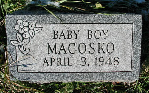 Baby Boy Macosko tombstone